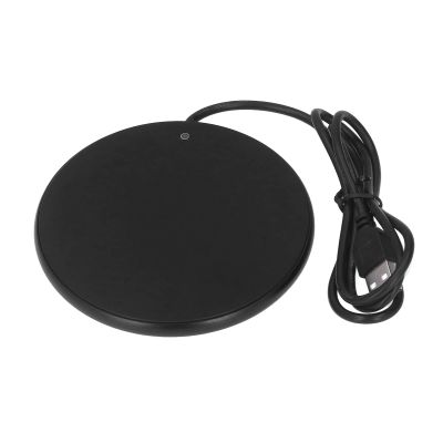 Coffee Mug Warmer USB Candle Warmer Plate 55C Constant Temperature Smart Heating Pad for Home Office Travel Tempered Glass 10.3cm (Black)