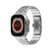 BHOLSA Stainless Steel Watch Band Integrated Bracelet Mod KitFor Apple Watch 8 7 6 5 4 SE 49mm 45mm 44mm 42mm Accessories, Metal Bezel Link Band Replacement Kits(SILVER B,45MM) view 1