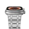BHOLSA Stainless Steel Watch Band Integrated Bracelet Mod KitFor Apple Watch 8 7 6 5 4 SE 49mm 45mm 44mm 42mm Accessories, Metal Bezel Link Band Replacement Kits(SILVER B,45MM) view 2