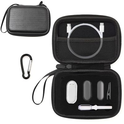 LeoTube Protective Case for PLAUD NotePin Voice Recorder - Custom Fit Foam Holds All Accessories, Waterproof & Shockproof (Case Only) (Black)