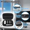 LeoTube Protective Case for PLAUD NotePin Voice Recorder - Custom Fit Foam Holds All Accessories, Waterproof & Shockproof (Case Only) (Black) view 3
