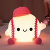 Attivolife Softball Night Light for Girls, Silicone LED Touch Lamp Rechargeable Nursery Bedroom Bedside Decor, Birthday Valentine's Day Gifts for Kid Girl Women Sport Lover view 1