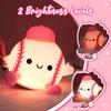 Attivolife Softball Night Light for Girls, Silicone LED Touch Lamp Rechargeable Nursery Bedroom Bedside Decor, Birthday Valentine's Day Gifts for Kid Girl Women Sport Lover view 4