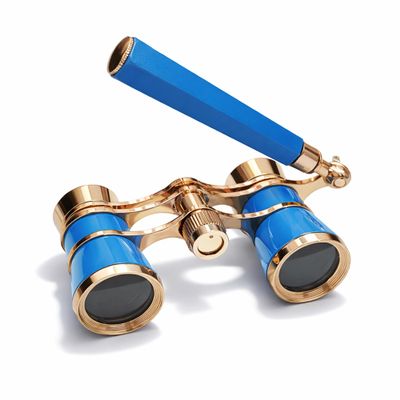Opera Glasses Binoculars,3X25 Theater Binoculars with Foldable Handle for Adults Kids Women,Small Portable Opera Glasses for Theater and Concert Viewing (Blue with Handle)