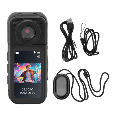 Asixxsix 1080P Thumb Action Camera, Magnetic One Click Recording POV Wearable Portable Camcorder with 180 Degree Rotatable, Mini Action Camera for Cycling Travel (Black)