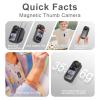 Asixxsix 1080P Thumb Action Camera, Magnetic One Click Recording POV Wearable Portable Camcorder with 180 Degree Rotatable, Mini Action Camera for Cycling Travel (Black) view 2