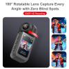 Asixxsix 1080P Thumb Action Camera, Magnetic One Click Recording POV Wearable Portable Camcorder with 180 Degree Rotatable, Mini Action Camera for Cycling Travel (Black) view 3