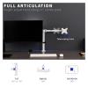 ADBWEKKF White Telescopic Dual 21" to 32" Monitor Stand, Heavy Duty Desktop Stand - view 4