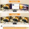 KVM Switch 3 Monitors 3 Computers HDMI + DisplayPort, KCEVE 8K USB 3.0 DP KVM Switcher, 8K@30Hz/4k@144Hz Triple Monitor DP KVM for 3 PC Share 3 Display and 4 USB 3.0 Devices view 3