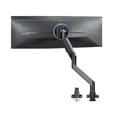 ADBWEKKF Black Pneumatic Arm Single Extra Wide Computer Monitor Desk Stand - 57"