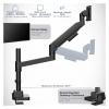 ADBWEKKF Black Heavy Duty Pneumatic Single Extra Wide Computer Monitor Arm Desk Stand - view 2
