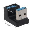 5Gbps Up & Down 180 Degree Angled USB 3.0 Adapter A Male to Female Extension Connector Work for LTE to view 2