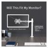 ADBWEKKF White Single Adjustable Monitor Desk Mount for 1 Computer Screen 38 Inch view 4