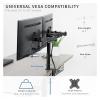 ADBWEKKF Dual Computer Monitor 13" to 30" Desk Mount, Heavy Duty Adjustable - view 2