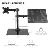 ADBWEKKF Black Laptop and Monitor Desk Stand with Base for 32" Screens - view 2