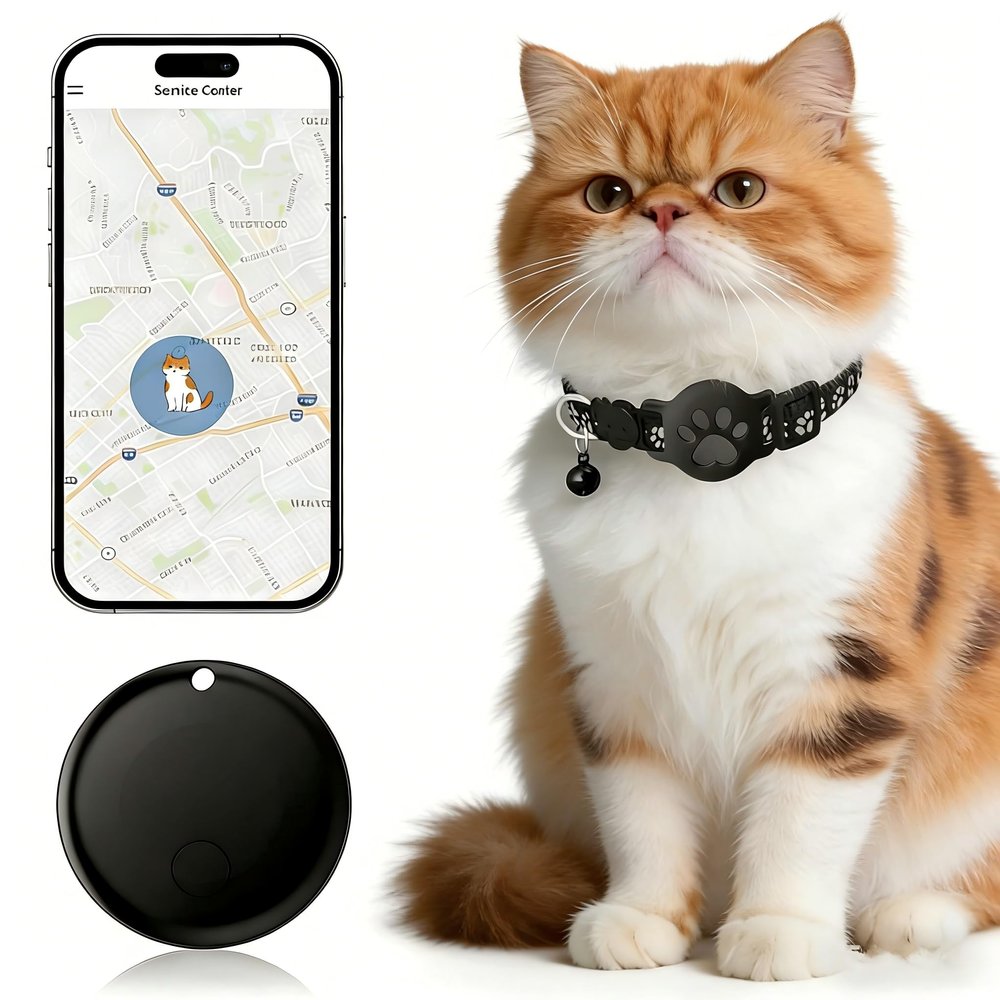 GPS Collar for CatsPet Tracker (Android Only) Smart tag,Waterproof Compatible with Google Find My,No Monthly Fee,Advanced Tracking Solution Smart Collar for Pet Safety Ideal Small Large Cats