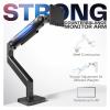ADBWEKKF Black Robotic Arm Computer Monitor Desktop Mount for 49-inch Ultrawide - view 3