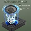 1200W 10" Underseat Slim Car Subwoofer Powered Subwoofer Car Audio Subs for Trucks, Active Bass Speaker for Car Built-in Amplifier Low&High Level Inputs with Blue LED Ambient Light for Passion Driving view 2