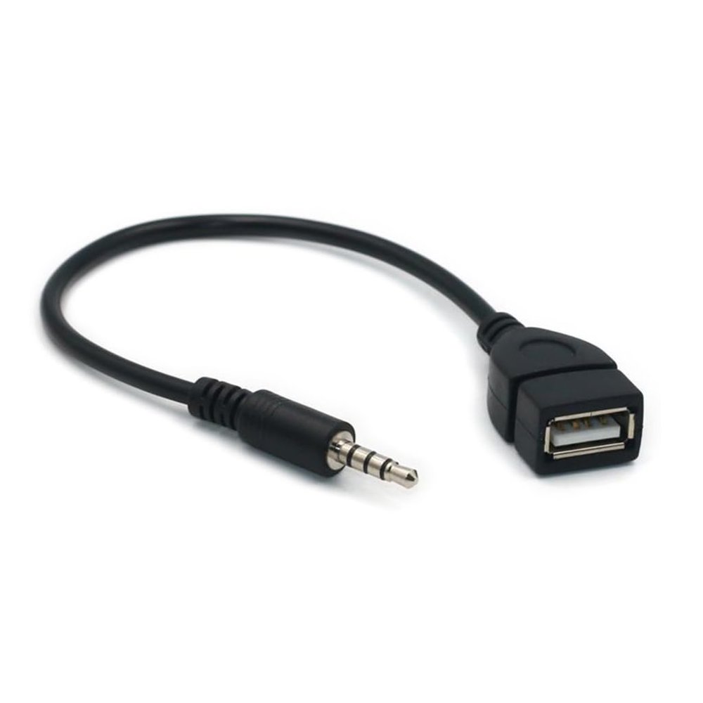 USB to 3.5mm Jacking Sound Adapter to Sound Music Car Stereos Male Plugs Jacking to Female Cord Converter OTG