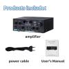 AMEMONDORA 12V 2-Channel Car Power Amplifier, High-Performance Universal Fit Audio System, 180W Hardwired Room Electrical Operation, 36V Max Operating Voltage AK55 view 2