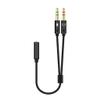 3.5mm Female to 2 Male Sound Splitter Stereoes Headphones Mics Adapters Cable view 1