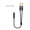 3.5mm Female to 2 Male Sound Splitter Stereoes Headphones Mics Adapters Cable view 2