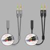 3.5mm Female to 2 Male Sound Splitter Stereoes Headphones Mics Adapters Cable view 3