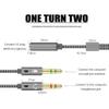 3.5mm Female to 2 Male Sound Splitter Stereoes Headphones Mics Adapters Cable view 4