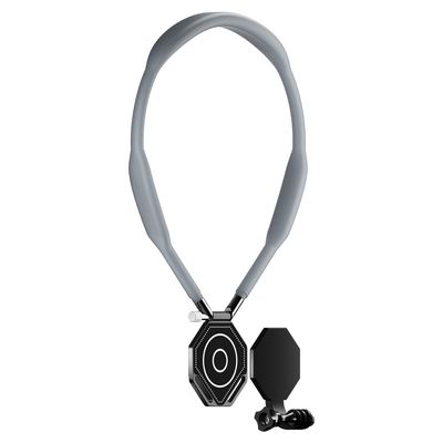 NovelGoal Adjustable Chest Mount Harness, Magnetic Neck Brace Strap Belt, Mobile Phone Clip Holder for Action 5 4 3/Ace Pro/Hero 13 12 Action Camera Accessories (Gray, 3-Cards Holder)