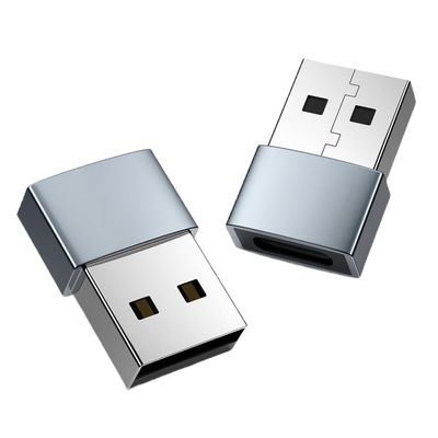 2Pack USB2.0 Male to Type C Female Adapter USB Female to Male for Highly Speed Data Transfer Charging