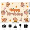 10x8ft Capybara Happy Birthday Backdrop for Capybara Theme Party Decorations Cute Capybara Photography Background Capybara Theme Party Supplies view 2