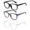 WINTOO Blue Light Glasses for Woman Men | 99% Blue Light Blocking Glasses | Computer Glassess | Gaming | TV Phone Screen Reader Square Frame | Anti Eyestrain & UV Glare,3 Pack view 1