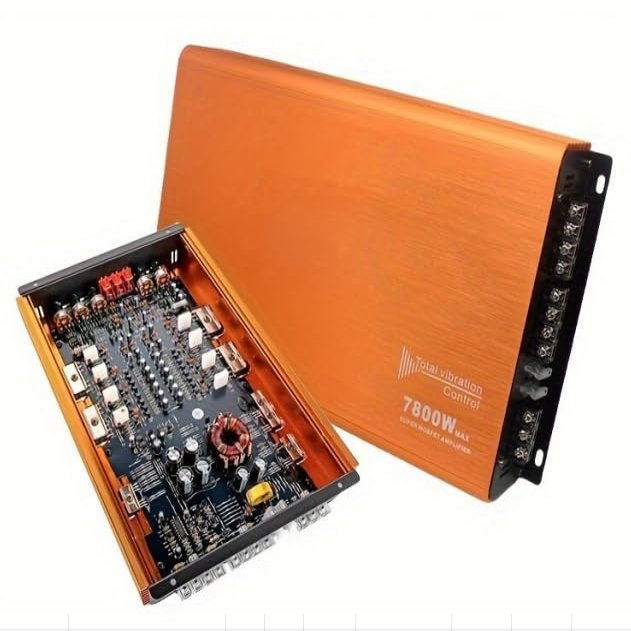 AMEMONDORA 12V 4-Channel Car Power Amplifier, High-Performance Universal Fit Audio System, 7800W Hardwired Room Electrical Operation, 36V Max Operating Voltage GM-D9800F