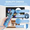 (2 Pack) ONEBOM Silicone TV Remote Cover, (6.2 Inch*1.5 Inch) Anti Slip Silicone Protective Case with Same Color Lanyard(Glow Blue&Glow Purple) view 2