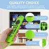 (2 Pack) ONEBOM Silicone TV Remote Cover, (6.2 Inch*1.5 Inch) Anti Slip Silicone Protective Case with Same Color Lanyard(Glow Green&Glow Blue) view 2
