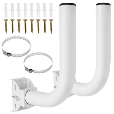 Uenhoy 2 Pack Universal Wireless Bridge Bracket Mount, Adjuatable J Pole and Wall-Mounted Mounts for Outdoor Antenna Starlink, AP Access Point Client Bridge CPE