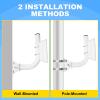 Uenhoy 2 Pack Universal Wireless Bridge Bracket Mount, Adjuatable J Pole and Wall-Mounted Mounts for Outdoor Antenna Starlink, AP Access Point Client Bridge CPE view 4