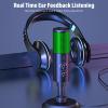 ASHATA USB Microphone, RGB Light Cardioid Microphone Mic Gain Control Mute Vocal, Plug and Play Gaming Microphones for Podcast Recording PC Computer Gaming view 3