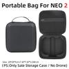 Waterproof Portable PU Leather Carrying Case for DJI NEO2, Compact Travel Case with Custom Fit, Black/Grey(Black) view 2