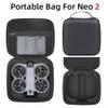 Waterproof Portable PU Leather Carrying Case for DJI NEO2, Compact Travel Case with Custom Fit, Black/Grey(Black) view 4
