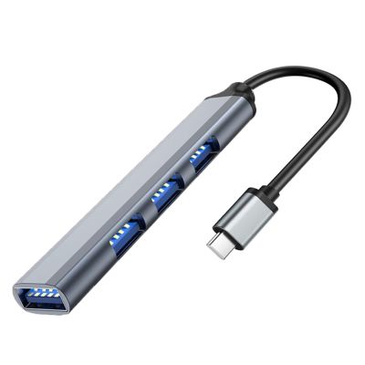 4 Ports USB 3.0 HUB Docking Station Multi Splitter OTG Adapter 5Gbps High Speed Transmission for PC Computer Accessories(Type C 2.0)