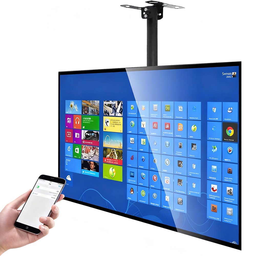 32 Inch Ultra-Slim Digital Signage Display, Wall-Mountable Advertising Screen, 2+32G Android System, Landscape and Portrait Display, HDMI Connectivity, for Wayfinding Advertising and More 32Inch