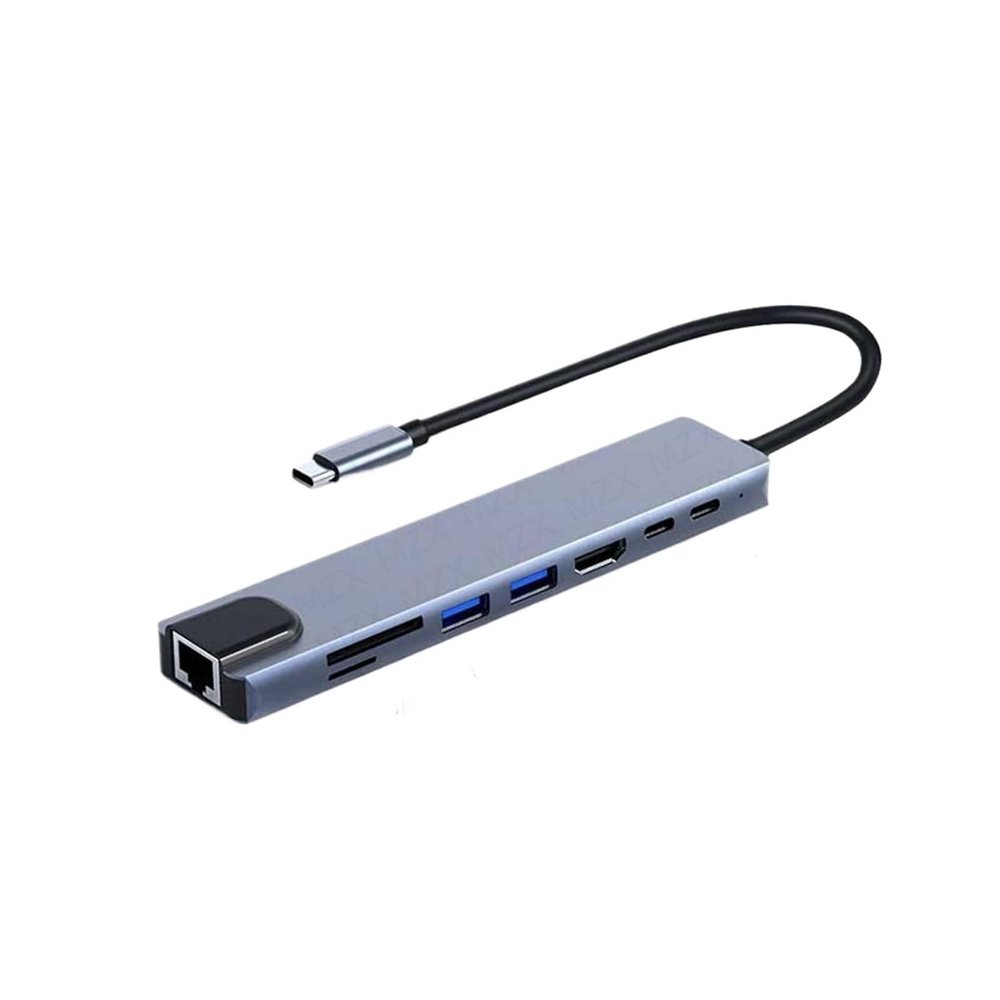 8/;in/;1 USB C Docking Station Hub 3 0 TY>pe A Concentrator 4K HDMI-Compatible RJ45 SD TF Card Reader Dock for(8in1-2 4K 30Hz)