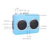 GOWENIC USB Cassette Player Tape to MP3 Converter, Portable Cassette Tape Player to Digital Converter with Speaker, Portable Cassette Tape Player with 3.5mm Headphone Jack (Blue) view 3