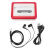 GOWENIC USB Cassette Player Tape to MP3 Converter, Portable Cassette Tape Player to Digital Converter with Speaker, Portable Cassette Tape Player with 3.5mm Headphone Jack (Red) view 1