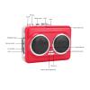 GOWENIC USB Cassette Player Tape to MP3 Converter, Portable Cassette Tape Player to Digital Converter with Speaker, Portable Cassette Tape Player with 3.5mm Headphone Jack (Red) view 3