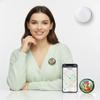 Cute Dino Clip-On Smart Tag  Lightweight Brooch-Style Item Locator, Water-Resistant, Invisible Pin-Back Holder, Compatible with Apple Find My (iOS Only), Clothing & Bag Accessory (Black) view 1