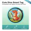 Cute Dino Clip-On Smart Tag  Lightweight Brooch-Style Item Locator, Water-Resistant, Invisible Pin-Back Holder, Compatible with Apple Find My (iOS Only), Clothing & Bag Accessory (Black) view 2