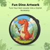 Cute Dino Clip-On Smart Tag  Lightweight Brooch-Style Item Locator, Water-Resistant, Invisible Pin-Back Holder, Compatible with Apple Find My (iOS Only), Clothing & Bag Accessory (Black) view 4