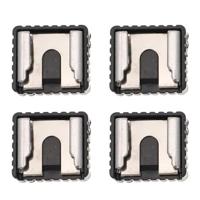 HOUDERCO 4pcs Hot Shoe Mount Adapter Bracket for Camera Flash Light Stand with Screw Thread Abs and Iron Material Compatible with External Microphones and LED Video Lights
